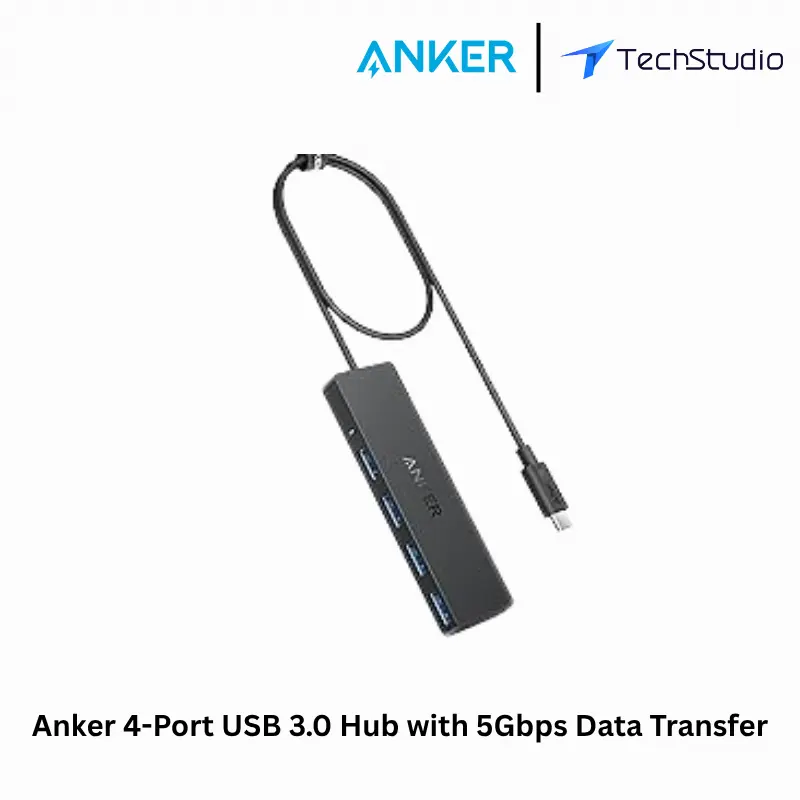 Anker 4-Port USB 3.0 Hub with 5Gbps Data Transfer, Ultra-Slim Data USB C Hub