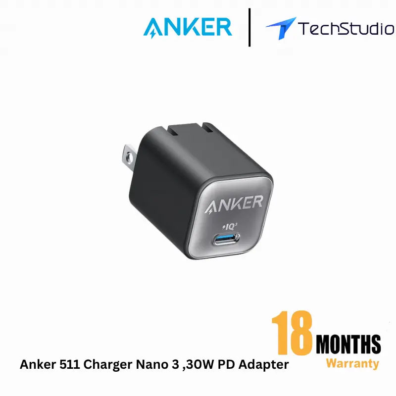 Anker 511 Charger (Nano 3) + USB-Cケーブル Shop Anker 511 Charger Nano 3 - Black | Gait Kuwait