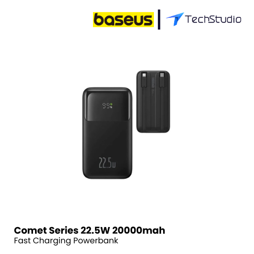 Baseus Comet Series Dual-Cable Digital Display Fast Charge Power Bank 20000mAh 22.5W - 2