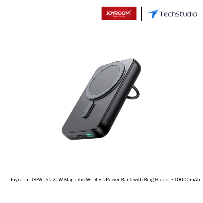 Joyroom JR-W050 20W Magnetic Wireless Power Bank with Ring Holder - 10000mAh
